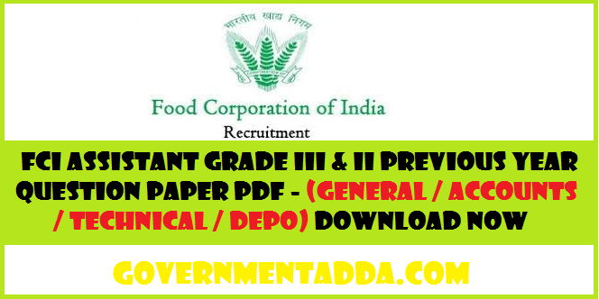 30+ FCI Assistant Grade III II Previous Year Question ...