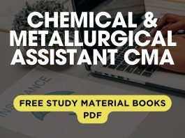Chemical & Metallurgical Assistant CMA Study Material Book PDF for RRB JE : Railway Junior Engineer Online Course CMA Study Material Book PDF