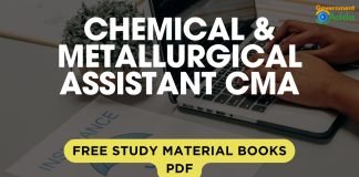 Chemical & Metallurgical Assistant CMA Study Material Book PDF for RRB JE : Railway Junior Engineer Online Course CMA Study Material Book PDF