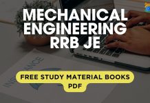 Mechanical Engineering Study Material Book PDF for RRB JE : Railway Junior Engineer Online Course 2025 Mechanical Engineering Study Material Book PDF