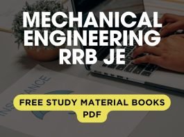 Mechanical Engineering Study Material Book PDF for RRB JE : Railway Junior Engineer Online Course 2025 Mechanical Engineering Study Material Book PDF